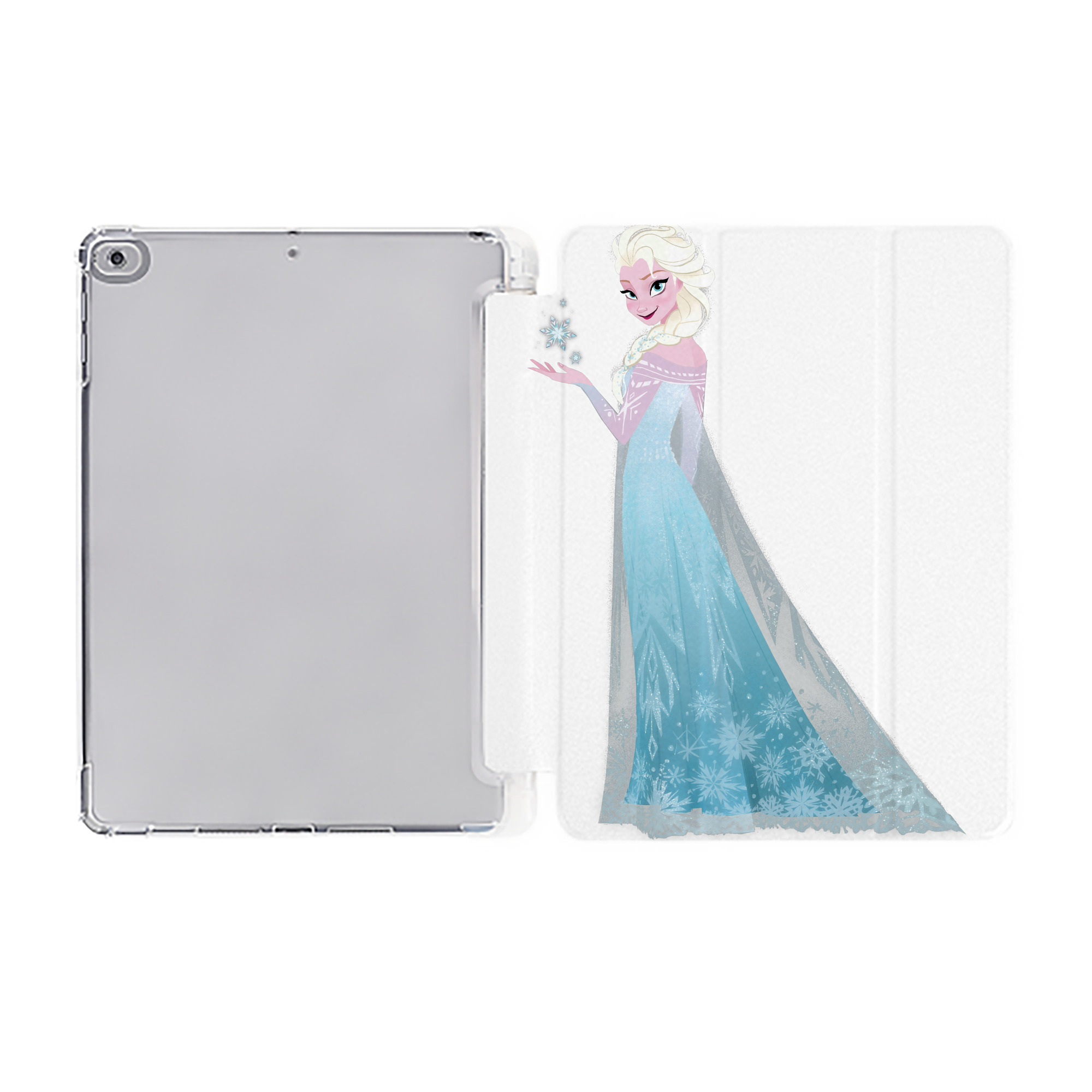（画像用） アナと雪の女王 アンナ エルサ Frozen Anna Elsa IPad ケース ペン収納付き 三つ折りスタンド PUレザー×シリコン 対応機種9.5/10.5/10.9インチ